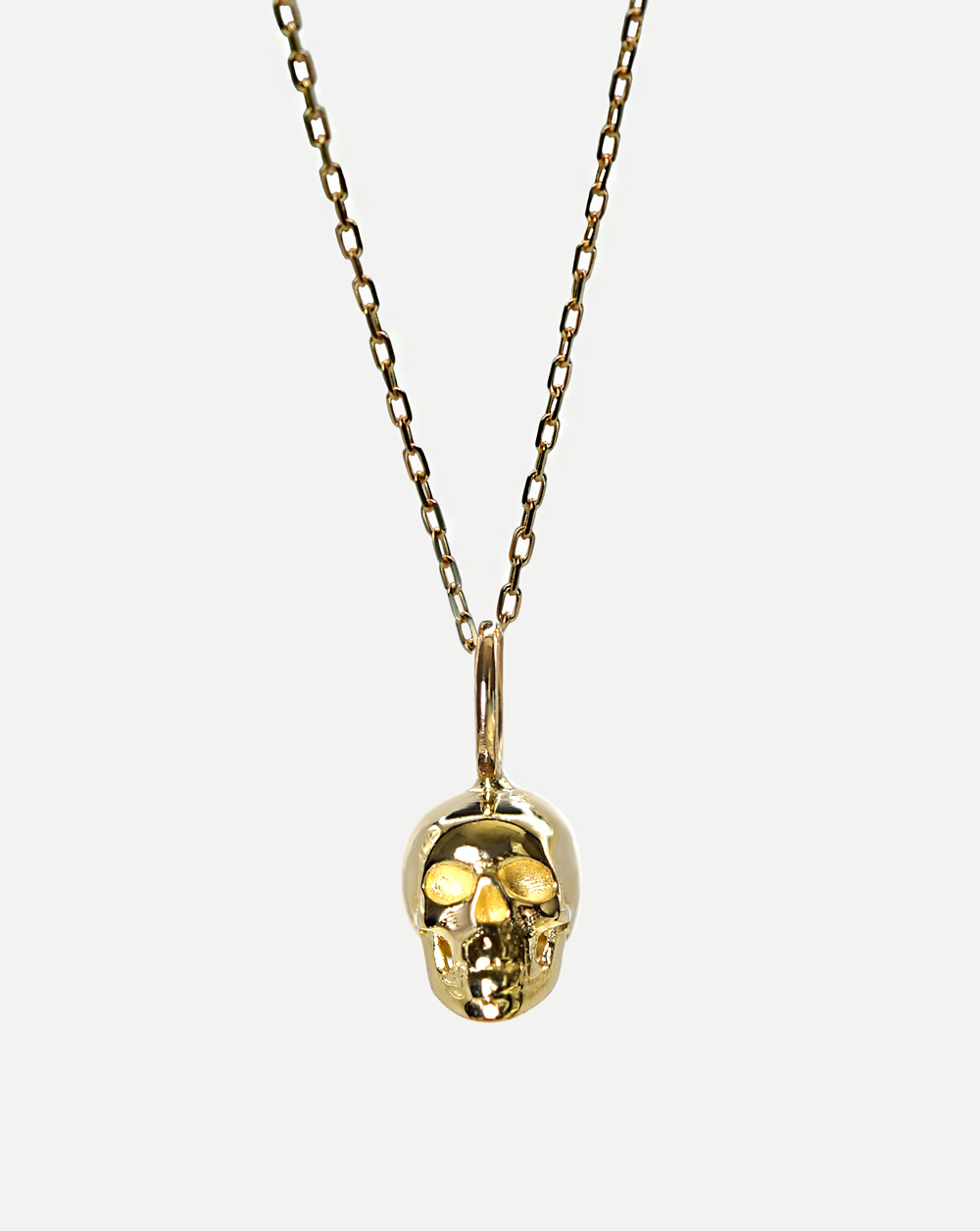 skull pendant solid gold necklace affordable jewellery mel mellis uk brand