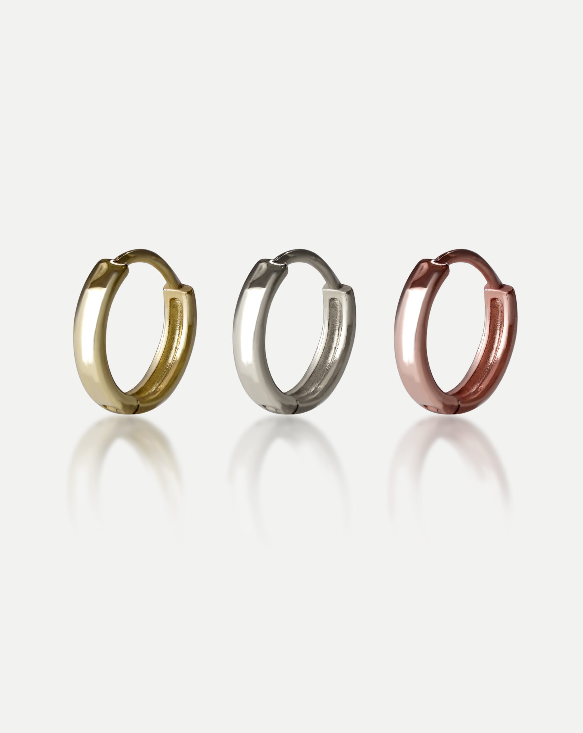 9k solid gold 10mm huggie earrings uk affordable jewellery mel mellis