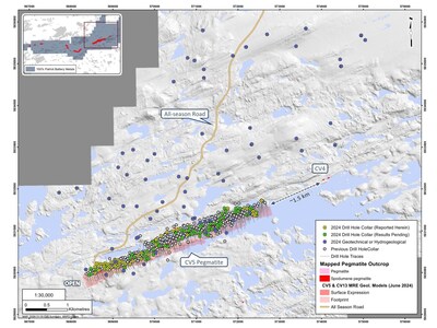 Figure 4: Geotechnical and hydrogeological drill holes completed in support of CV5 development.