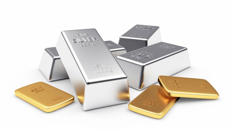 gold and silver bars