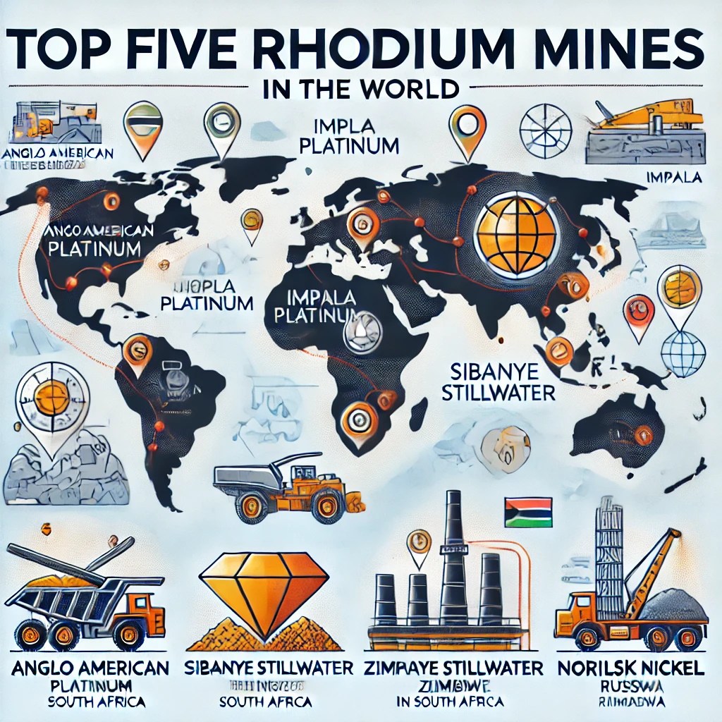 The Top Five Rhodium Mines in the World