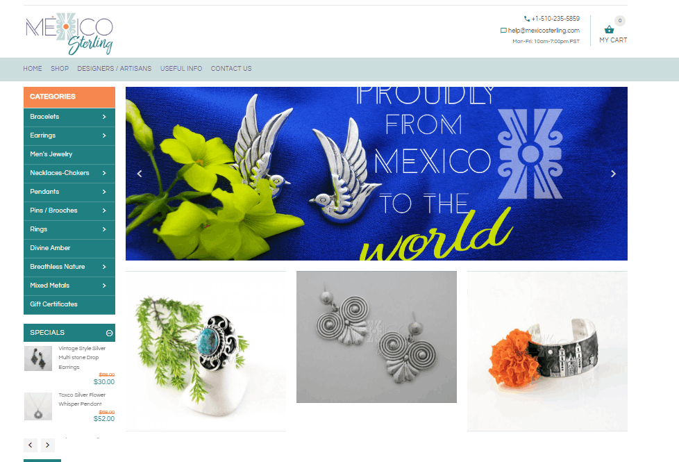 Mexican jewelry wholesale Vendor for Mexican bazaar sellers-Mexico sterling