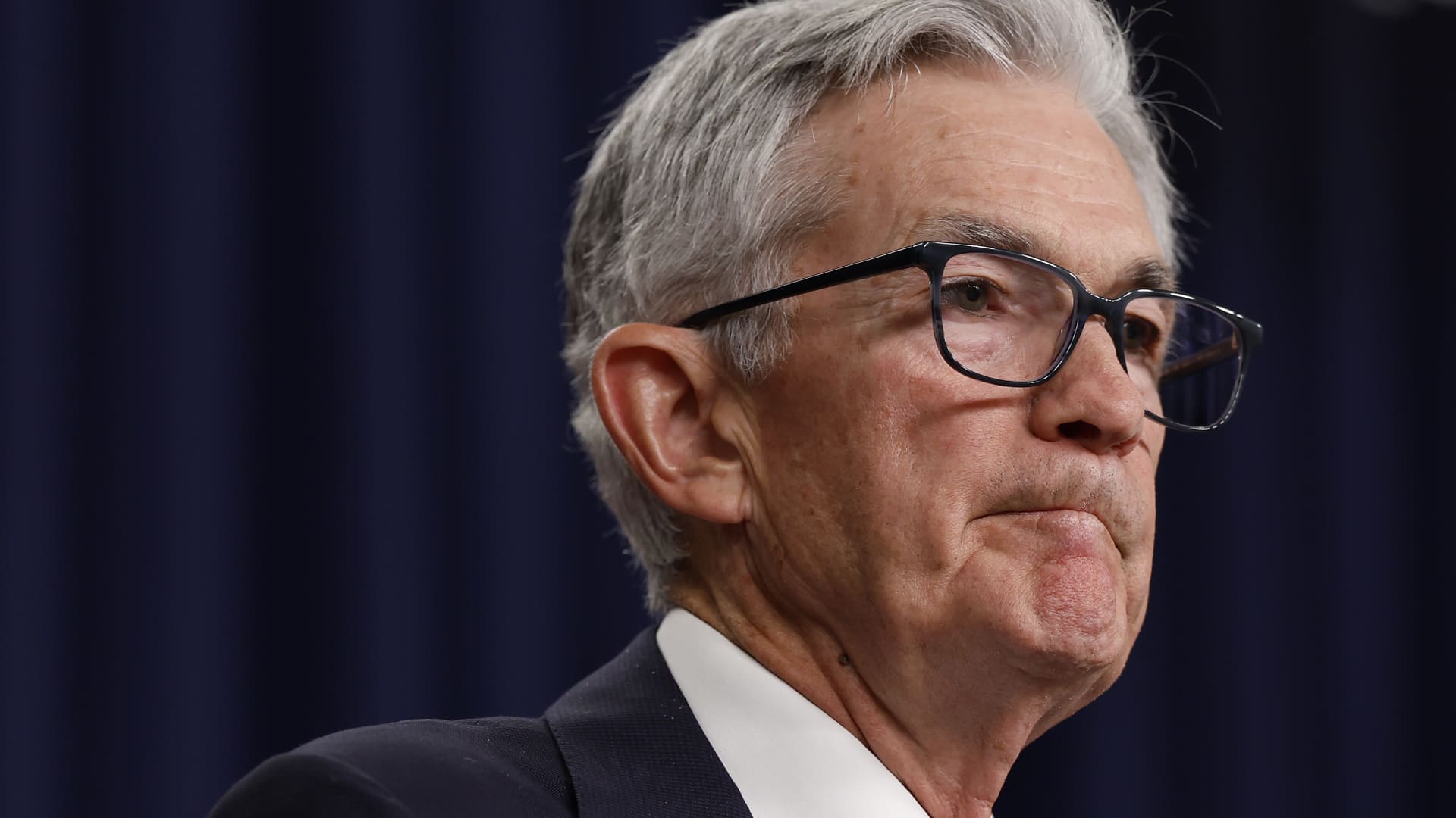 Federal Reserve chair Jerome Powell speaks during a news conference on Sept.18, 2024 in Washington, DC.