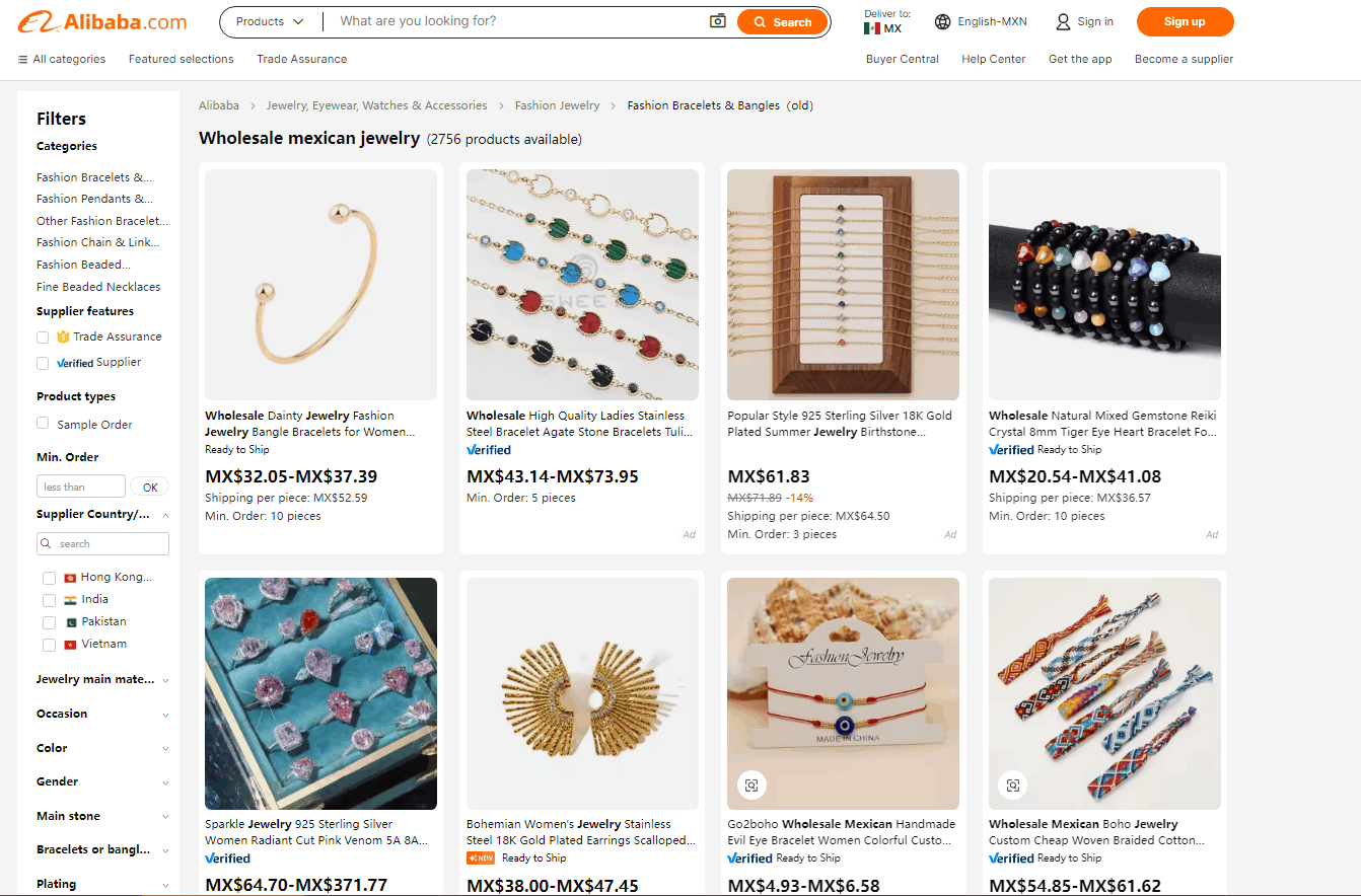 Wholesale Mexican Jewelry on Alibaba: A Global Marketplace